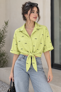 شومیز miu miu جلو گره ای